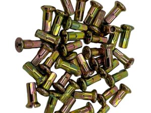 Spaakset, nippels – Goudkleurig, 36 stuks – AA+-kwaliteit