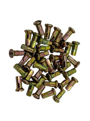 Spaakset, nippels – Goudkleurig, 36 stuks – AA+-kwaliteit
