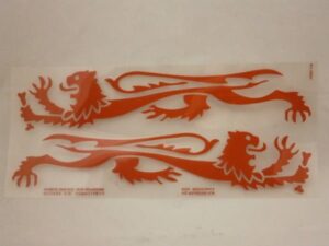 Sticker ruit - "Malossi Lion" Rood, 30x13cm