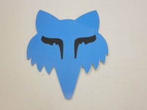 Sticker "Fox Head" - Blauw, 8x6cm