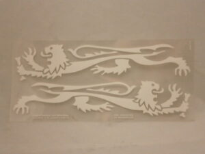 Sticker ruit - "Malossi Lion" Wit, 30x13cm