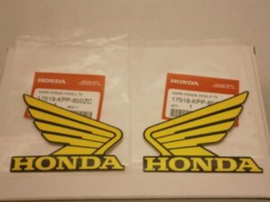 Stickerset "Honda Wing" - Geel, 10cm