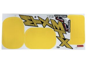 Stickerset compleet - Geel/zwart (incl. "Honda Wing")