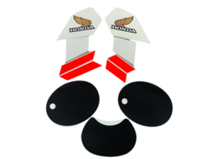 Stickerset compleet - Zwart/rood/wit - model R110 Monza Red