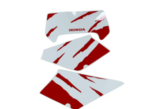 Stickerset kappen - Rood/wit (korte zijkappen) - Afbeelding 2