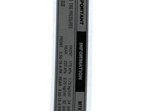 Sticker kettingkast, informatie - ENG - Grijs