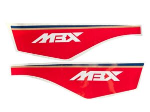 Stickerset zijkap - "MBX" Rothmans rood - model '87-'88
