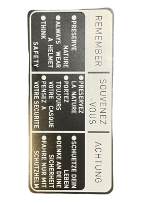 Sticker waarschuwing - ENG/FRA/DEU - Zwart/wit - Afbeelding 3