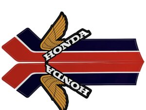 Stickerset tank - Rood/blauw - model '84-'85 (Jubileum), R119 Flashing Red (Orange)