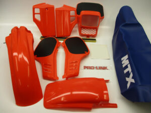 Restauratieset (incl. koplampspoiler rood/zwart/blauw) - Kleur: Flashing Red (Orange) (R119)