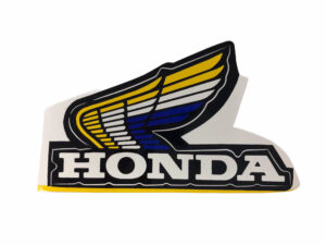 Sticker "Honda Wing" - Blauw/geel