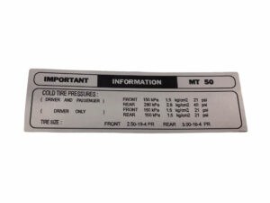 Sticker kettingkast, informatie - ENG - Grijs