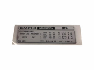 Sticker kettingkast, informatie - ENG - Grijs
