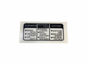 Sticker waarschuwing - ENG/FRA/DEU - Zwart/wit