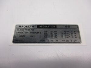 Sticker kettingkast, informatie - ENG - Grijs
