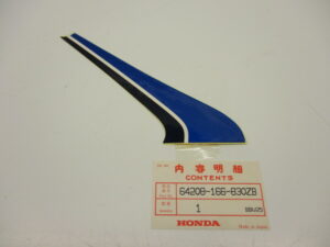 Sticker koplampspoiler rechts - Blauw/zwart/wit - model '86-'92 [NOS]