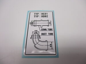 Sticker luchtfilterkast, technische gegevens - ENG - Wit