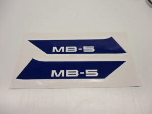 Stickerset tank - "MB-5" Blauw/wit - model '79-'83, Blauw