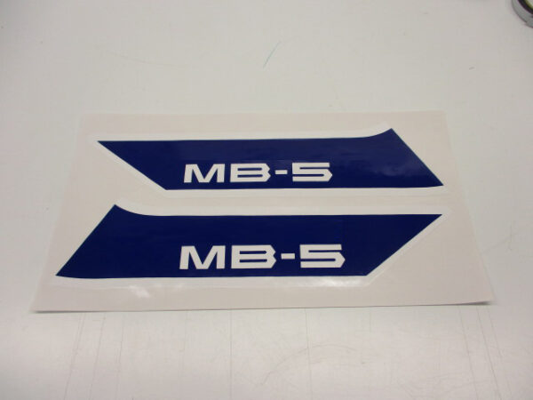 Stickerset tank - "MB-5" Blauw/wit - model '79-'83, Blauw