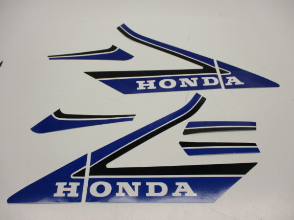 Stickerset kappen - Metallic blauw/zwart/wit - model '86-'92, Wit/Blauw - Afbeelding 2