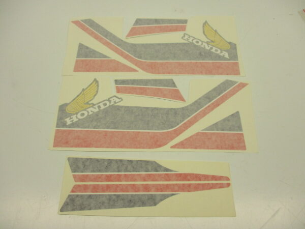 Stickerset kappen - Rood/blauw - model '84-'85, Wit/Rood - Afbeelding 2