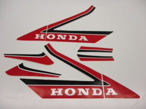Stickerset kappen - Rood/zwart/wit - model '86-'92, Wit/Rood - Afbeelding 2