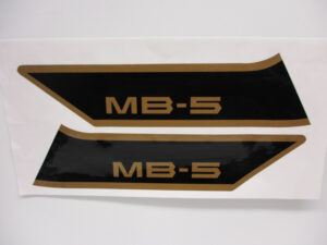 Stickerset tank - "MB-5" Zwart/goud - model '79-'83, NH1 Black