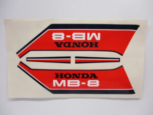 Stickerset tank - "Honda MB-8" Rood/zwart/wit - model Wit