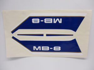 Stickerset tank - "MB-8" Blauw/wit/goud - model Rood