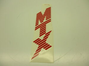 Sticker tank rechts - "MTX" Rood/wit - model Wit [NOS]