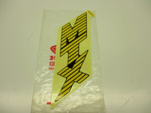 Sticker tank rechts - "MTX" Geel/zwart - model NH1 Black [NOS]