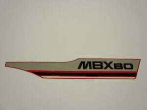 Sticker zijscherm rechts - Zwart/rood/wit/grijs - model '83-'84, R110 Monza Red