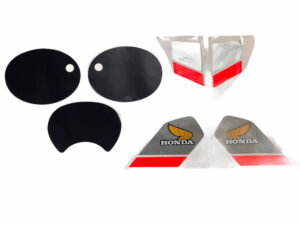 Stickerset compleet - Zwart/rood/wit - model R110 Monza Red - Afbeelding 3