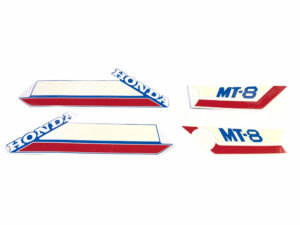 Stickerset kappen - Wit/rood/blauw - model '81-'83, PB109 Petrol Blue