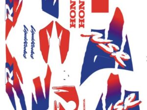 Stickerset compleet - Wit/blauw "Tiger"