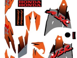 Stickerset compleet - Zwart/oranje "Tiger"