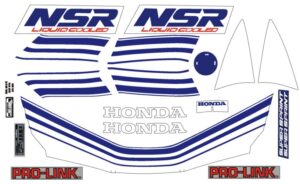 Stickerset compleet - Wit/blauw (zonder onderspoiler)