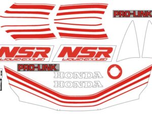 Stickerset compleet - Wit/rood (zonder onderspoiler)