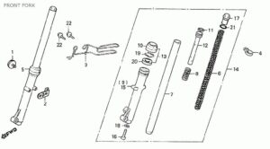 Velg voor – Compleet opbouwset: remschijf, binnen-/buitenpoten, band – 19″x1,40