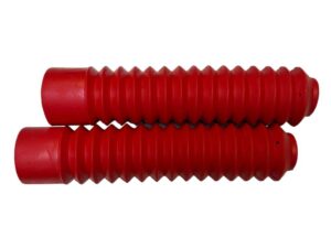 Voorvorkrubber/-hoes, set - Kort, 260mm - Rood