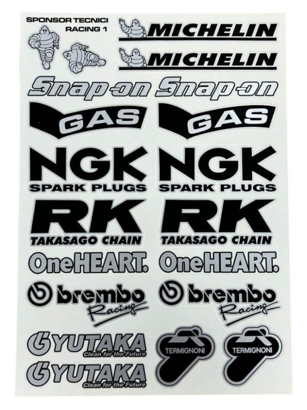 Stickerset merken - NGK/Michelin/Brembo/Snap-on