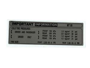Sticker kettingkast, informatie - ENG - Grijs