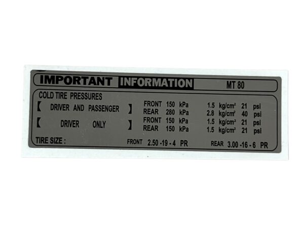 Sticker kettingkast, informatie - ENG - Grijs