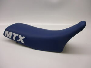 Buddy/Zadel - Blauw + wit "MTX" (opnieuw bekleed)