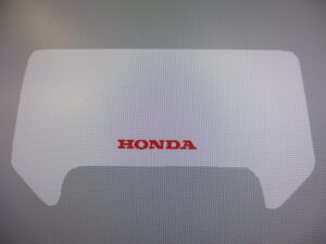 Sticker koplampspoiler - Wit - model '90-'92, Rood