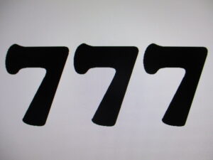 Stickerset koplamp/zijkap - Cijfer "7"