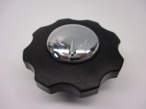 Benzinetankdop + slot - Zwart/chroom