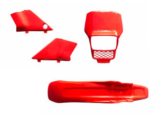 Restauratieset - Kappenset, 4-delig - B-kwaliteit - Kleur: Fighting Red (R134) (zadel blauw MT5)