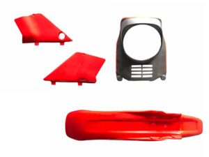 Restauratieset - Kappenset, 3-delig - B-kwaliteit - Kleur: Tahitian Red (R23) (zadel zwart)