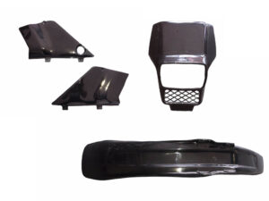 Restauratieset - Kappenset, 4-delig - B-kwaliteit - Kleur: Black (NH1) (zadel geel)